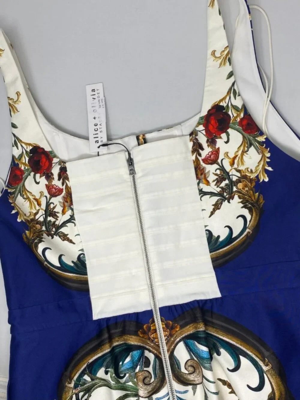 Alice + Olivia Diana Gilded Rose Structured Midi Dress 14 NWT $660 - Picture 10 of 11